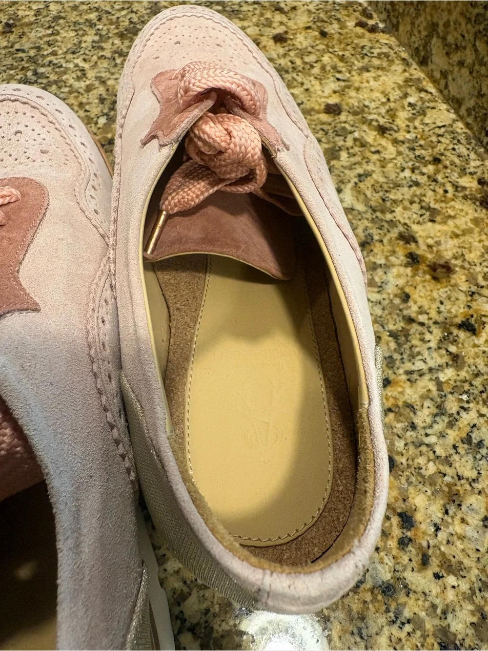 The Office of Angela Scott Ms Elaine Pink Suede Platform Derby Shoes 39.5 US 9.5
